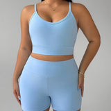 Women’s Soft Plus Size Two Piece Sportswear Set
