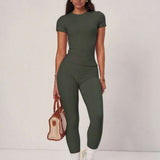 Women’s Army Green Two Peice Sportswear Set