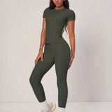 Women’s Army Green Two Peice Sportswear Set