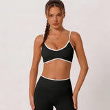 Sports Bra with Removable Pads and High Waisted Shorts Set