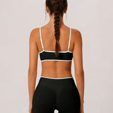 Sports Bra with Removable Pads and High Waisted Shorts Set